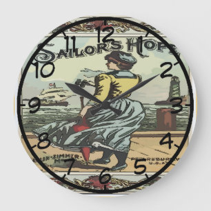 Vintage Sailors Wife Clock
