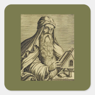 Vintage Saint Basil Hand-drawn Image Square Sticker