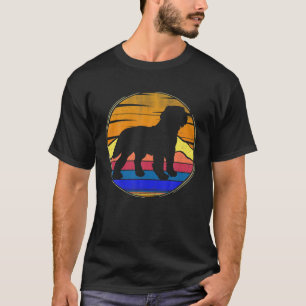 Vintage Saint Bernard Retro Sunset Pets Dog Lover T-Shirt