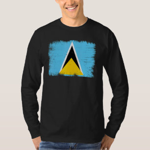 Vintage Saint Lucia Flag Saint Lucian Independence T-Shirt