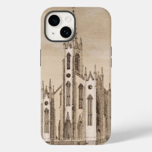 Vintage Saint Nicholas Church New York Sketch Case-Mate iPhone 14 Case