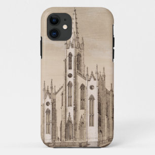 Vintage Saint Nicholas Church New York Sketch iPhone 11 Case