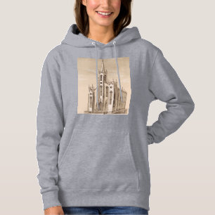 Vintage Saint Nicholas Church New York Sketch Hoodie