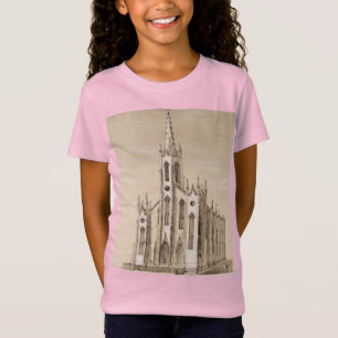 Vintage Saint Nicholas Church New York Sketch T-Shirt