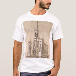 Vintage Saint Nicholas Church New York Sketch T-Shirt