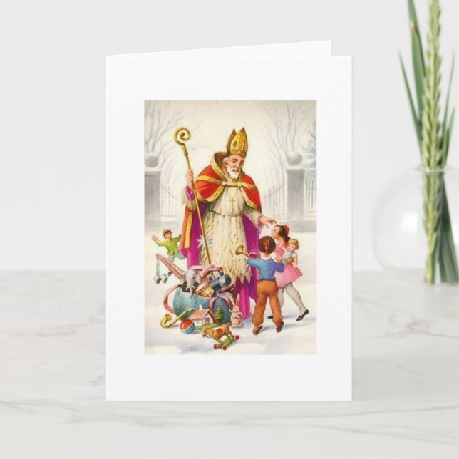 Vintage Saint Nicholas Greeting Card (Front)