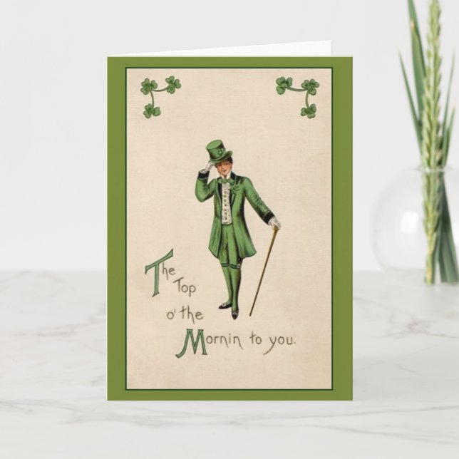 Vintage Saint Patrick's Day Greeting Card (Front)