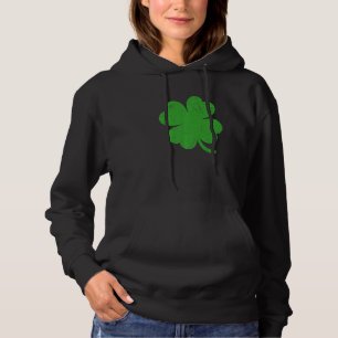 Vintage Saint Patricks Day Shamrock Funny Four Lea Hoodie