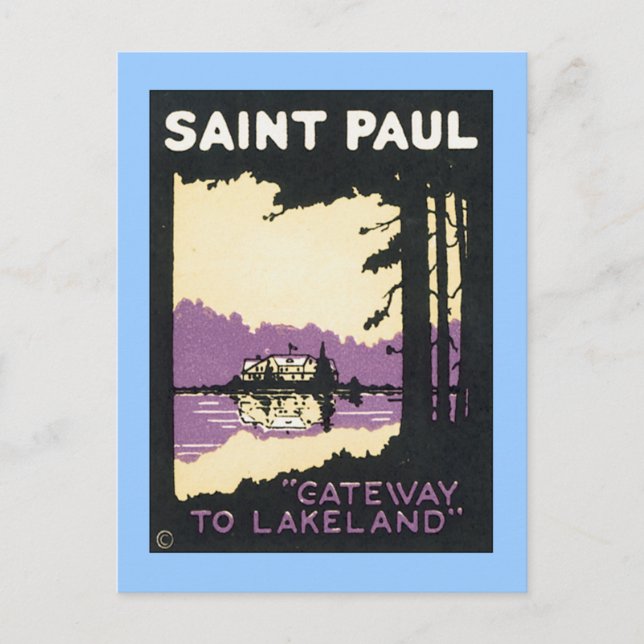 Vintage Saint Paul Lakeland MN Postcard (Front)
