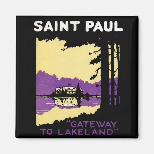 Vintage Saint Paul, Minnesota Magnet (Front)