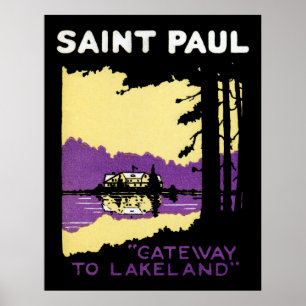 Vintage Saint Paul, Minnesota Poster