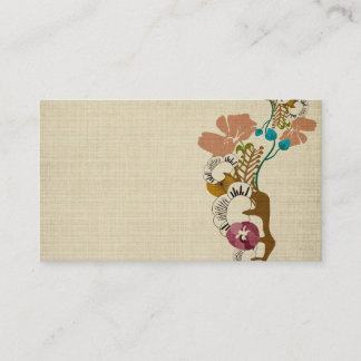 Vintage sakura and flowers Business Card