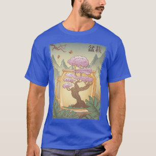Vintage Sakura Cherry Blossom Asian Graphical Art  T-Shirt