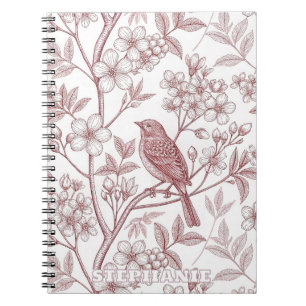 Vintage Sakura Cherry Blossom & Bird  Aesthetic 1 Notebook