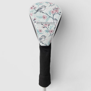 Vintage Sakura Cherry Blossom & Bird Aesthetic 4 Golf Head Cover