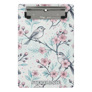 Vintage Sakura Cherry Blossom & Bird Aesthetic 4 Mini Clipboard