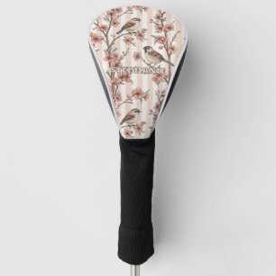 Vintage Sakura Cherry Blossom & Bird Aesthetic 6 Golf Head Cover