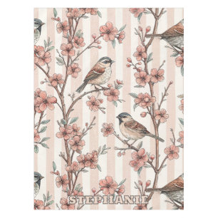 Vintage Sakura Cherry Blossom & Bird Aesthetic 6 Tablecloth