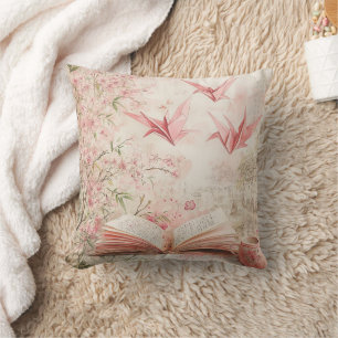 Vintage Sakura Origami Serenity (1) Cushion