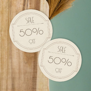 Vintage sale sticker discount business promotion