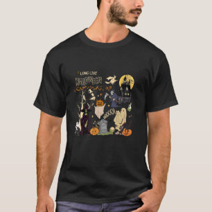 Vintage Salem Witch Long Live Halloween Pumpkins B T-Shirt