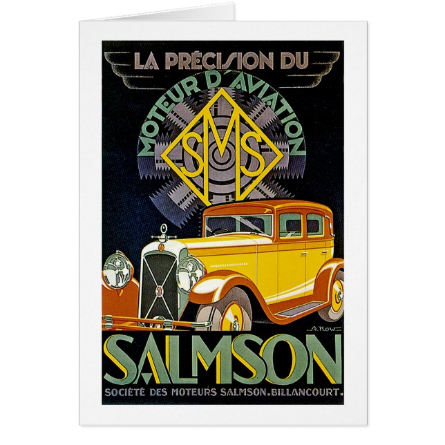 Vintage Salmson Automobile Ad (Front)