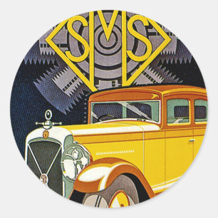 Vintage Salmson Automobile Ad Classic Round Sticker