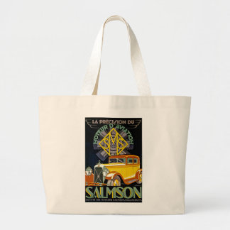 Vintage Salmson Automobile Ad Large Tote Bag