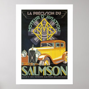 Vintage Salmson Automobile Ad Poster