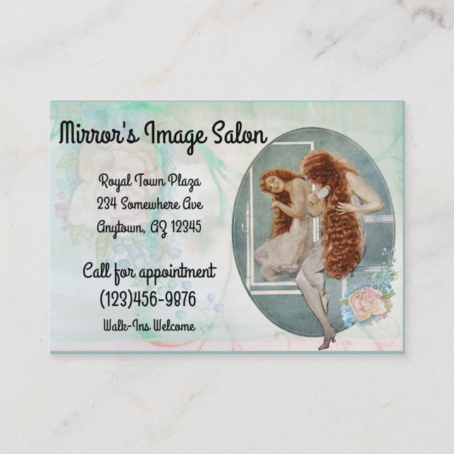 Vintage Salon Business Card (Front)