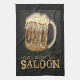 Vintage Saloon Beer Sign Tea Towel