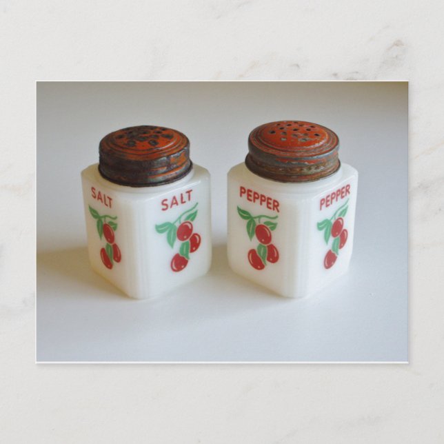 Vintage Salt and Pepper Shakers Postcard (Front)