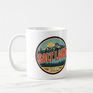 Vintage Salt Lake City Ski nature Utah skiing gift Coffee Mug