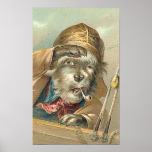 Vintage Salty Dog Poster