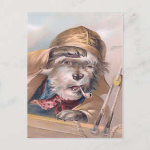Vintage Salty Sea Dog Postcard