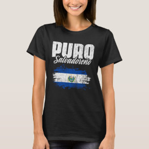 Vintage Salvadorian Flag Puro Salvadoreño El Salva T-Shirt