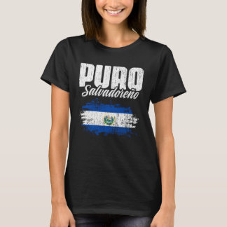 Vintage Salvadorian Flag Puro Salvadoreño El Salva T-Shirt