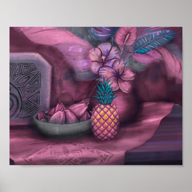 Vintage Samoan - Hawaiian Still Life Fine Art Poster (Front)