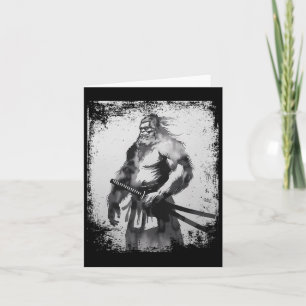 Vintage Samurai Bigfoot Japanese Art Anime  Card
