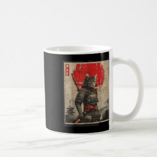 Vintage Samurai Cat Japanese Graphic Tees Mens Uki Coffee Mug