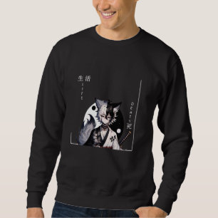 Vintage Samurai Cat Warrior Japanese Ninja Cat 2 Sweatshirt