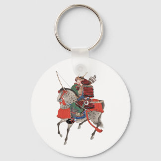 Vintage Samurai on Horseback, c. 1878 Key Ring