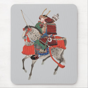 Vintage Samurai on Horseback, c. 1878 Mouse Mat