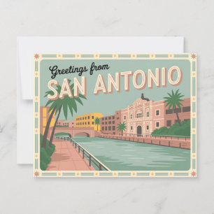 Vintage San Antonio Postcard Greetings from