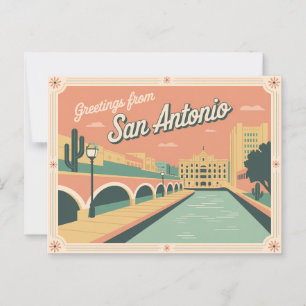 Vintage San Antonio Postcard Greetings from