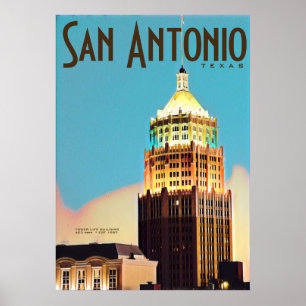 Vintage San Antonio Travel Poster
