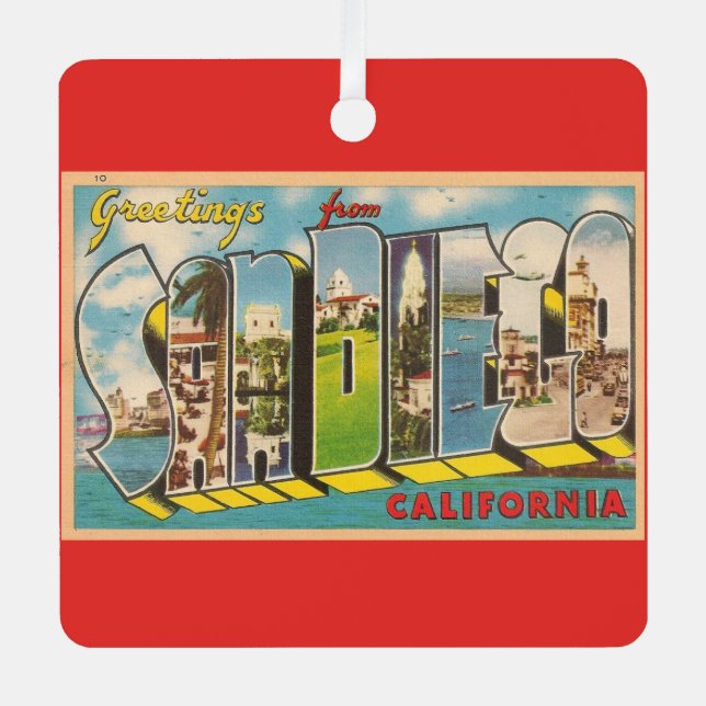 Vintage San Diego CA Ornament (Front)