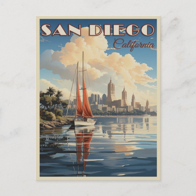 Vintage San Diego, California Postcard (Front)