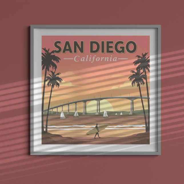 Vintage San Diego California Poster (Creator Uploaded)