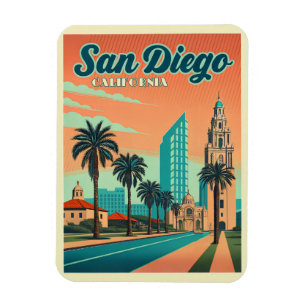 Vintage San Diego California Sunset  Magnet